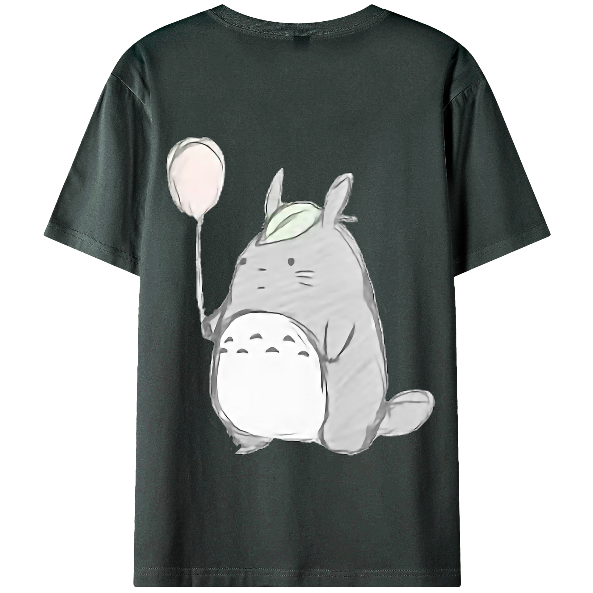 （画像用） となりのトトロ 草壁メイ 草壁サツキ My Neighbor Totoro Satsuki Kusakabe Mei Kusakabe 綿100％ メンズ半袖Tシャツ（バックプリント） 通気性